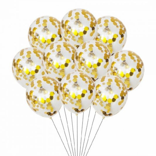 12” Latex Confetti Balloons - Pack of 10