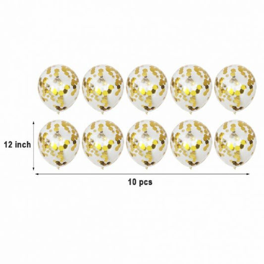 12” Latex Confetti Balloons - Pack of 10
