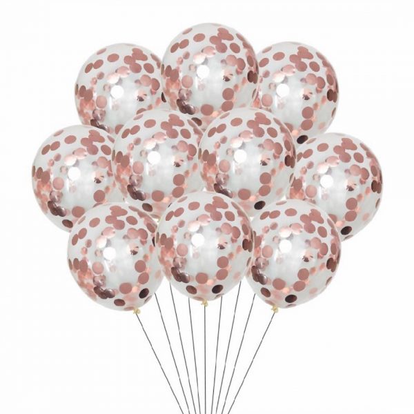 12” Latex Confetti Balloons - Pack of 10