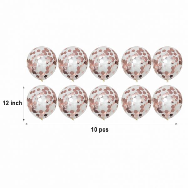 12” Latex Confetti Balloons - Pack of 10