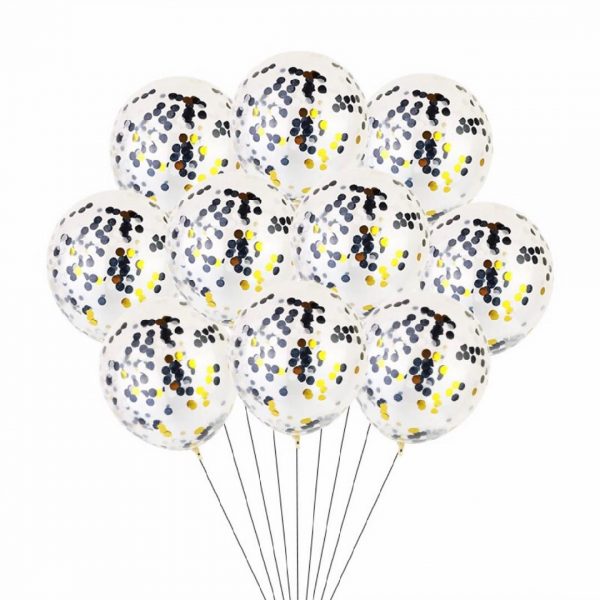 12” Latex Confetti Balloons - Pack of 10