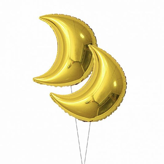36" Self Sealing Crescent Foil Balloon - 2 Pcs