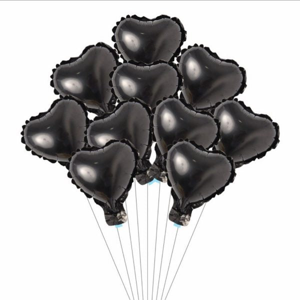 5" Heart Shaped Foil Balloons - Pack of 10