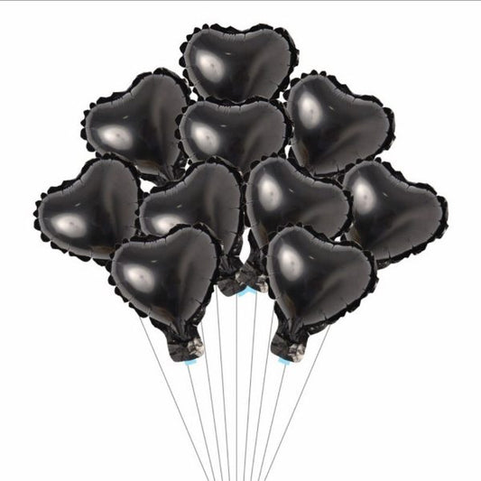 5" Heart Shaped Foil Balloons - Pack of 10