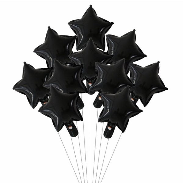 5" Star Shaped Foil Balloons - Pack of 10