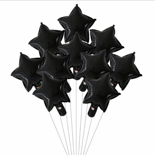 5" Star Shaped Foil Balloons - Pack of 10