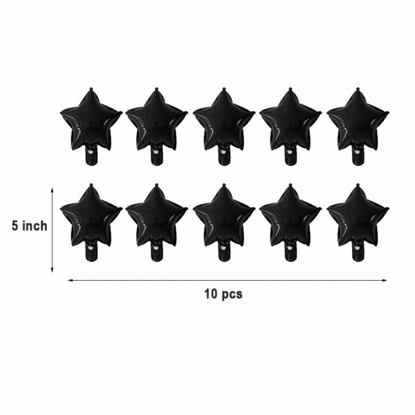 5" Star Shaped Foil Balloons - Pack of 10
