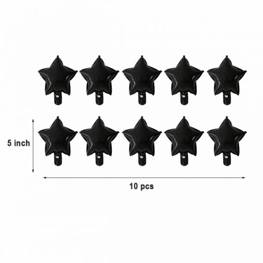 5" Star Shaped Foil Balloons - Pack of 10