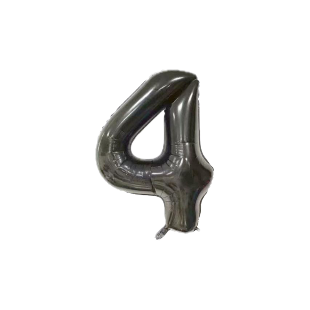 Black 34-inch Foil Balloon Number 4