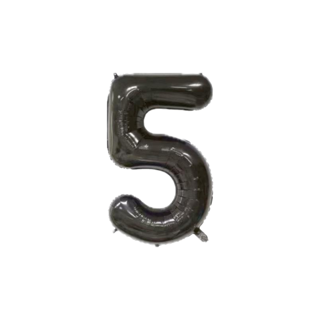 Black 34-inch Foil Balloon Number 5