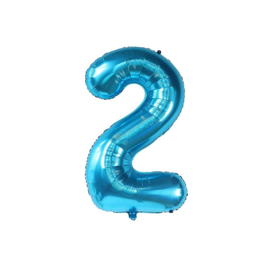 Blue 34-inch Foil Balloon Number 2