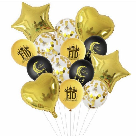 Eid Mubarak Foil & Latex Balloons Set