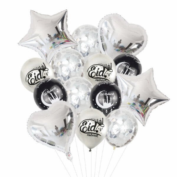 Eid Mubarak Foil & Latex Balloons Set