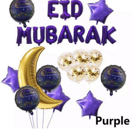 Eid Mubarak Special Foil & Latex Balloons Set