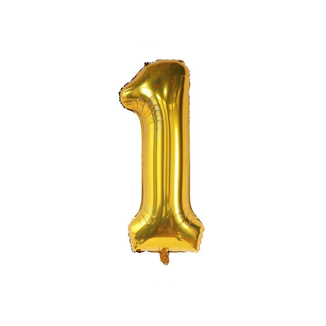 Gold 34-inch Foil Balloon Number 1
