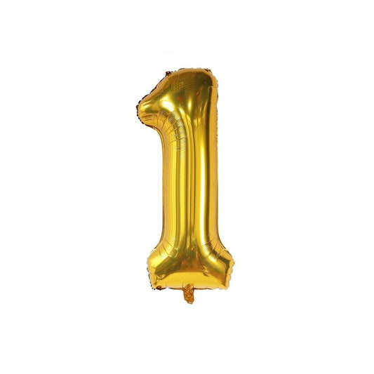 Gold 34-inch Foil Balloon Number 1
