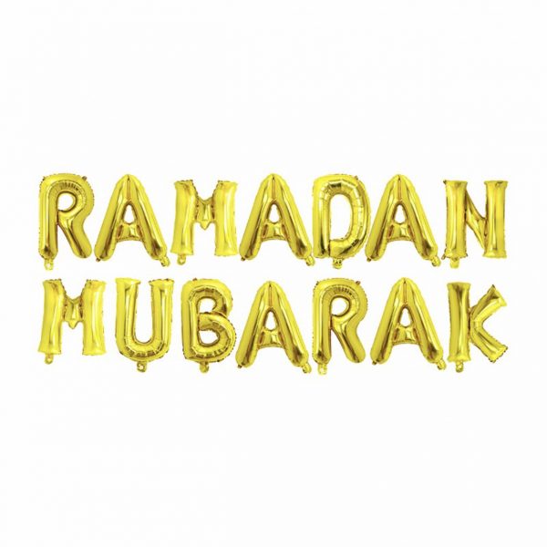 Ramadan Mubarak Letters Foil Balloon Set