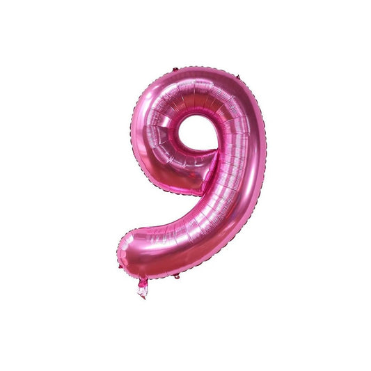 Pink 34-inch Foil Balloon Number 9