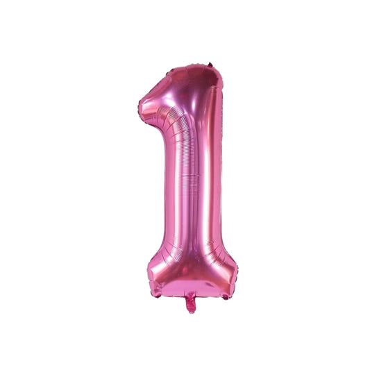 Pink 34-inch Foil Balloon Number 1
