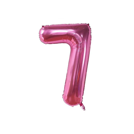 Pink 34-inch Foil Balloon Number 7