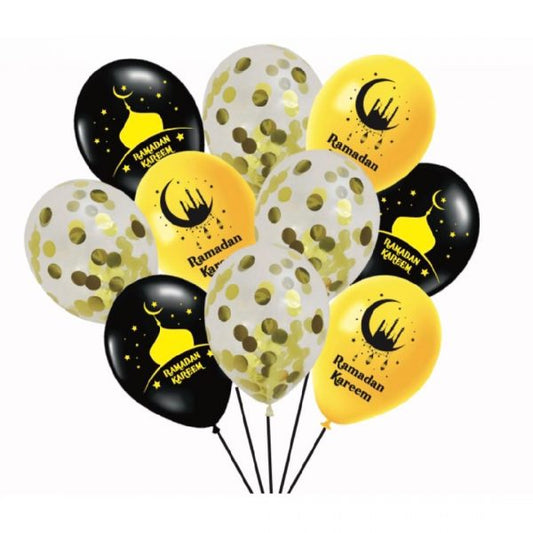 Ramadan Mubarak Latex Balloons Set