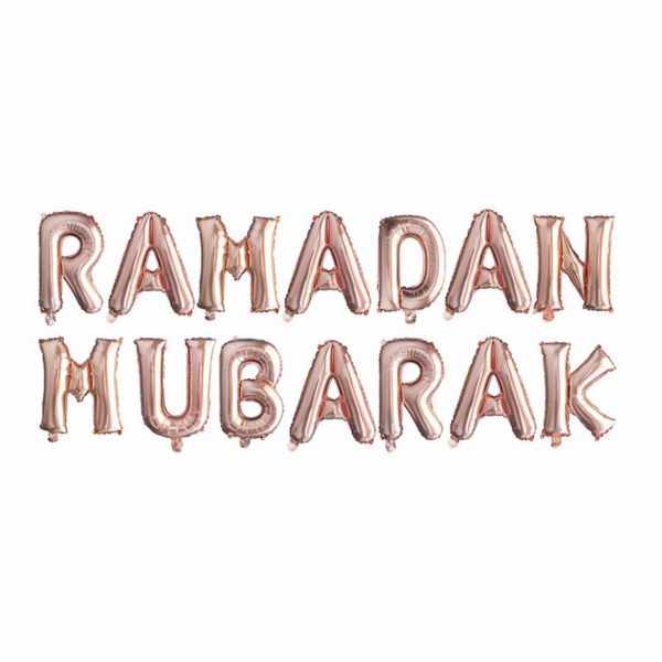 Ramadan Mubarak Letters Foil Balloon Set