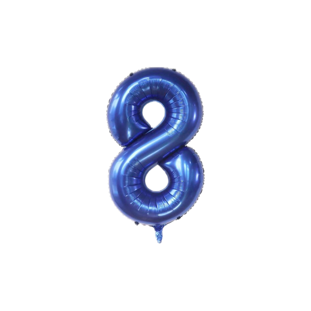Royal Blue 34-inch Foil Balloon Number 8