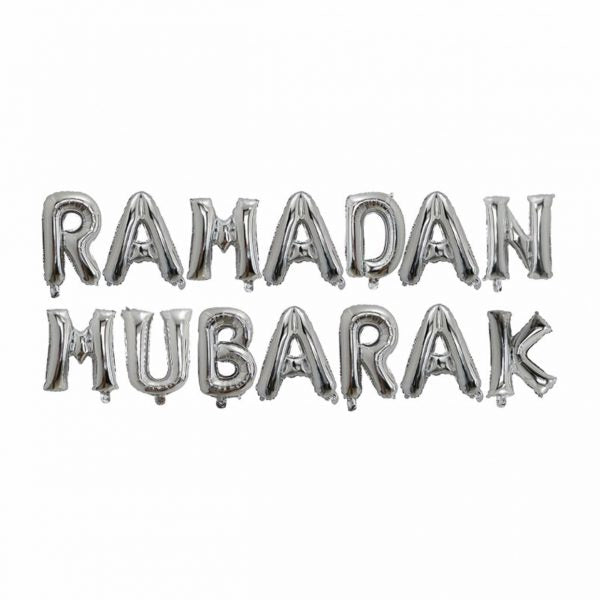 Ramadan Mubarak Letters Foil Balloon Set