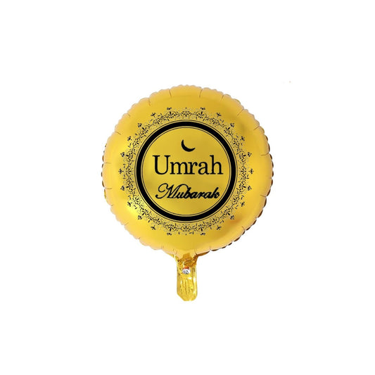 Umrah Mubarak 18-inch Foil Balloon Gold