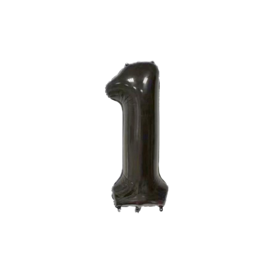 Black 34-inch Foil Balloon Number 1