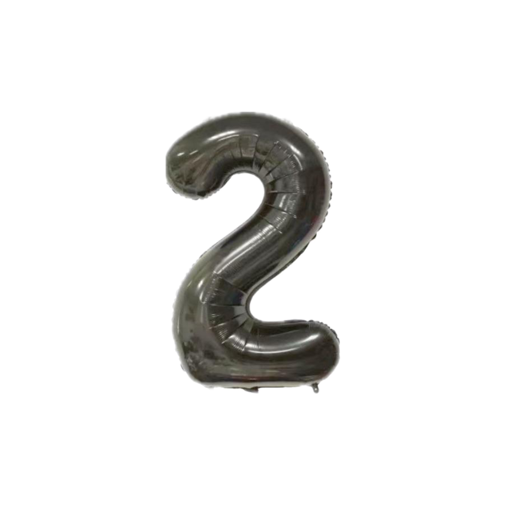 Black 34-inch Foil Balloon Number 2