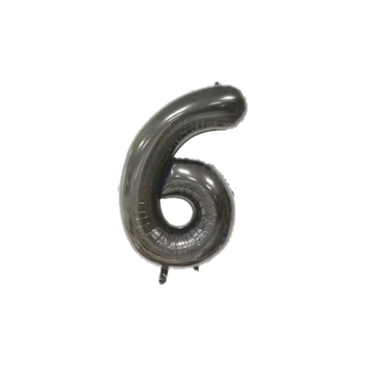 Black 34-inch Foil Balloon Number 6