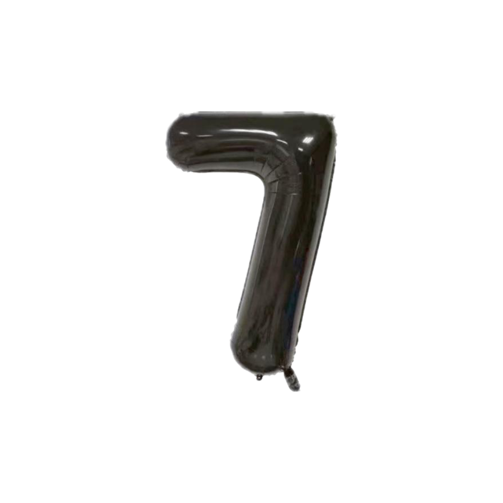Black 34-inch Foil Balloon Number 7