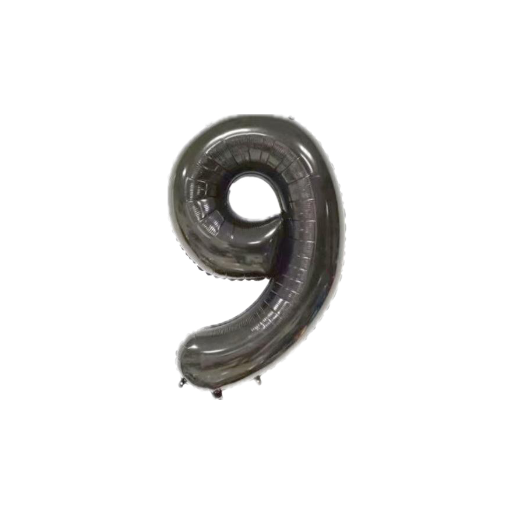 Black 34-inch Foil Balloon Number 9
