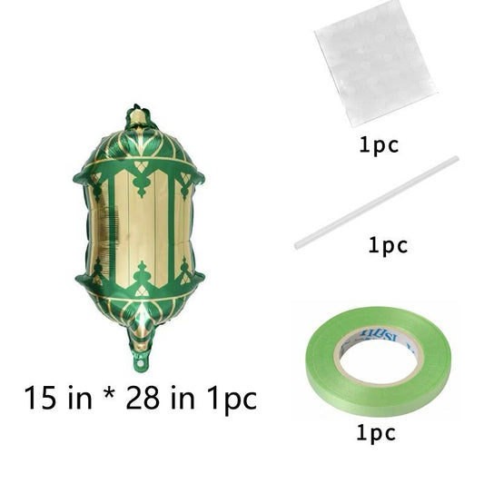 Eid Mubarak Shape Foil Balloon Green