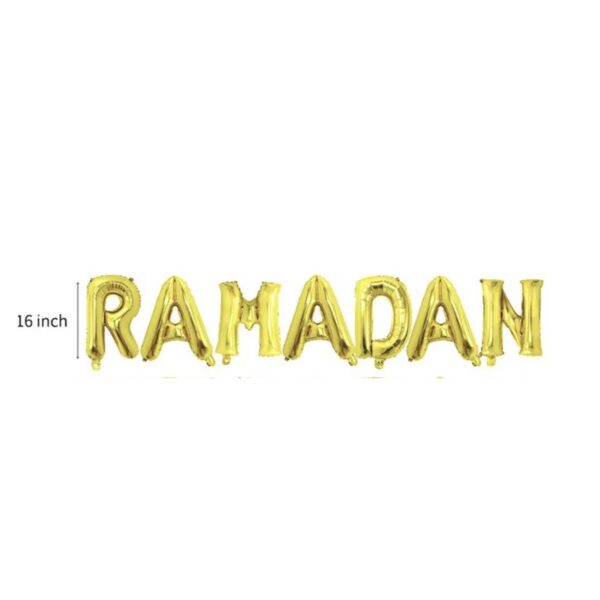 Gold Ramadan Eid Mubarak Foil & Latex Balloons Set