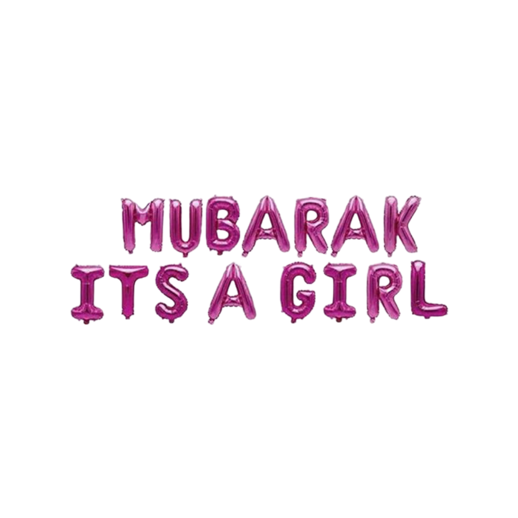 Mubarak Its a Girl 16-inch Balloon Set