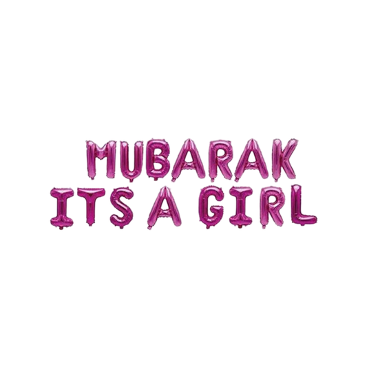 Mubarak Its a Girl 16-inch Balloon Set