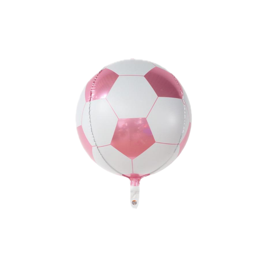 Orbz 22-inch Pink & White Football Foil Balloon