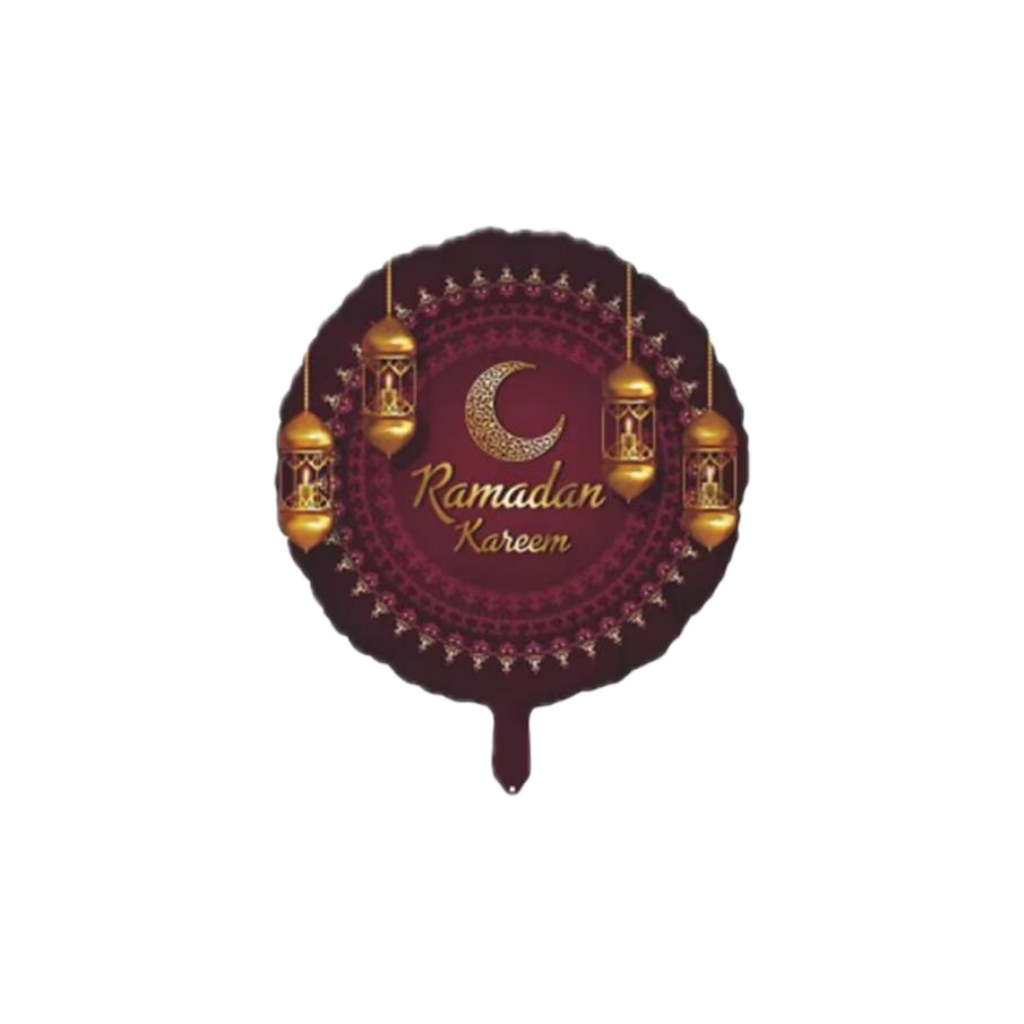 Ramadan Kareem 18-inch Foil Balloon Maroon
