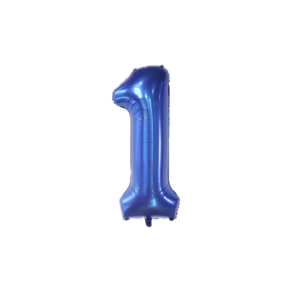Royal Blue 34-inch Foil Balloon Number 1