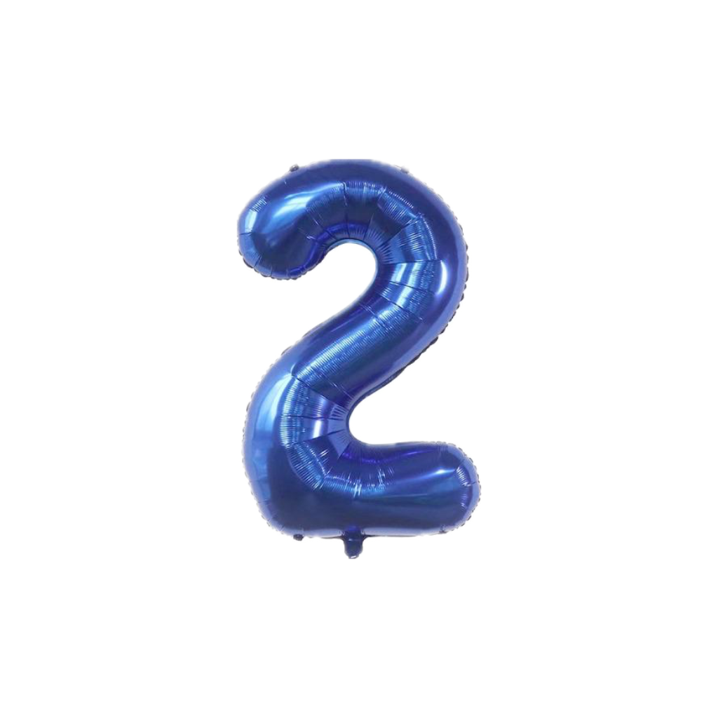 Royal Blue 34-inch Foil Balloon Number 2