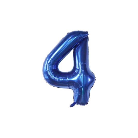 Royal Blue 34-inch Foil Balloon Number 4