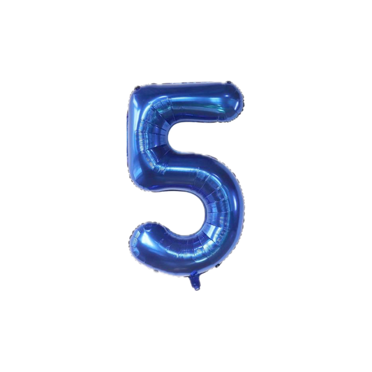 Royal Blue 34-inch Foil Balloon Number 5