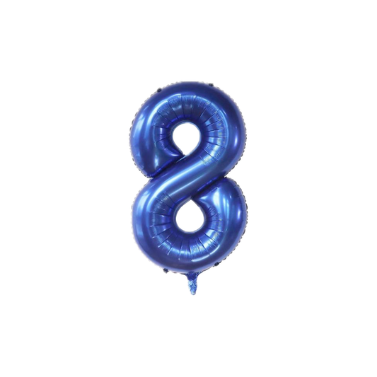 Royal Blue 34-inch Foil Balloon Number 8