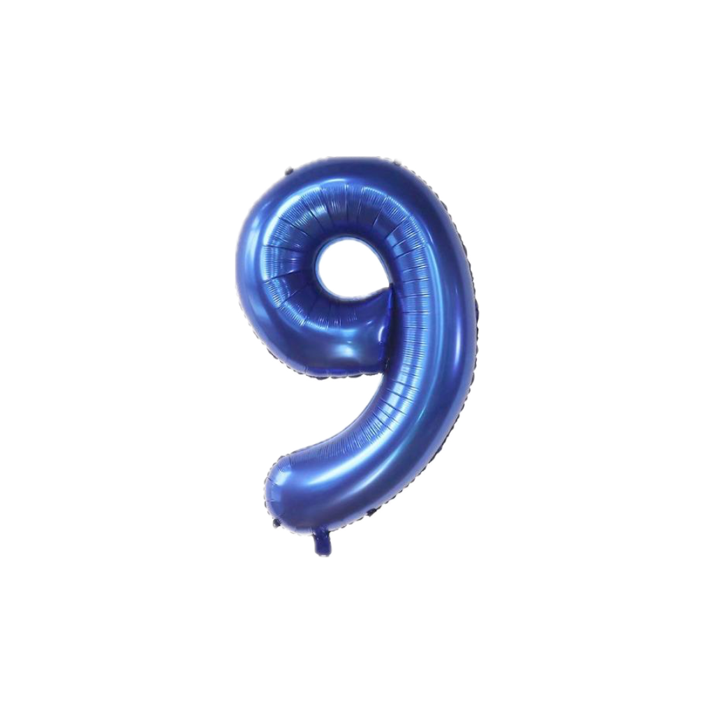 Royal Blue 34-inch Foil Balloon Number 9